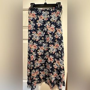 Ralph Lauren 100% Silk Flower Skirt Petite 2P